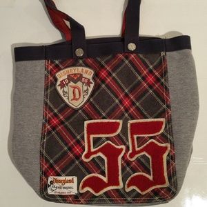 Disney Resort Plaid Mickey Mouse Patch Tote Bag